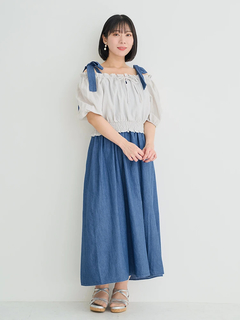 Re-J＆SUPURE(リジェイ＆スプル) |【WEB限定】[前後2WAY]ビジュージョーゼットオフショルブラウス