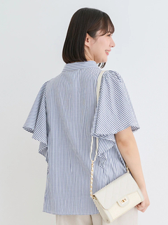 Re-J＆SUPURE(リジェイ＆スプル) |フレアスリーブブラウス（ストライプ柄・チェック柄）