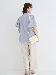 Re-J＆SUPURE(リジェイ＆スプル) |フレアスリーブブラウス（ストライプ柄・チェック柄）