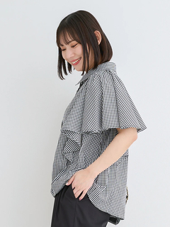 Re-J＆SUPURE(リジェイ＆スプル) |フレアスリーブブラウス（ストライプ柄・チェック柄）