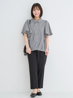 Re-J＆SUPURE(リジェイ＆スプル) |フレアスリーブブラウス（ストライプ柄・チェック柄）