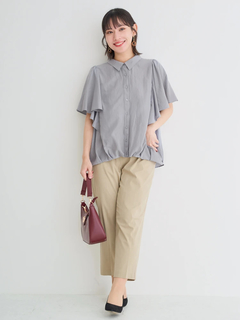 Re-J＆SUPURE(リジェイ＆スプル) |フレアスリーブブラウス（ストライプ柄・チェック柄）