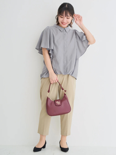 Re-J＆SUPURE(リジェイ＆スプル) |フレアスリーブブラウス（ストライプ柄・チェック柄）