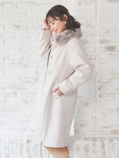 Re-J＆SUPURE(リジェイ＆スプル) |2WAYウール混フェイクファーコート