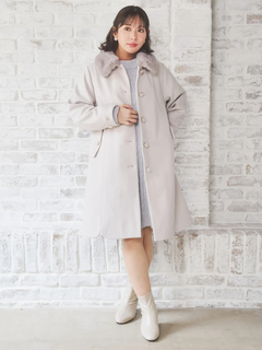 Re-J＆SUPURE(リジェイ＆スプル) |2WAYウール混フェイクファーコート