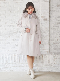 Re-J＆SUPURE(リジェイ＆スプル) |2WAYウール混フェイクファーコート