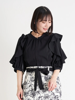 Re-J＆SUPURE(リジェイ＆スプル) |【WEB限定】ラッフルフリルスリーブチュニック