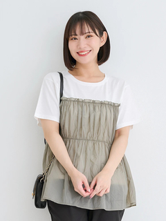 Re-J＆SUPURE(リジェイ＆スプル) |ビスチェレイヤード風Tシャツ