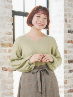 Re-J＆SUPURE(リジェイ＆スプル) |Vネックミルキーニットトップス