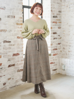 Re-J＆SUPURE(リジェイ＆スプル) |Vネックミルキーニットトップス