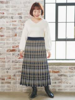 Re-J＆SUPURE(リジェイ＆スプル) |Vネックミルキーニットトップス