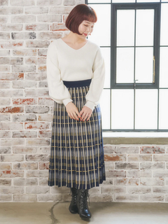 Re-J＆SUPURE(リジェイ＆スプル) |Vネックミルキーニットトップス