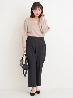 Re-J＆SUPURE(リジェイ＆スプル) |Vネックミルキーニットトップス