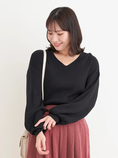 Re-J＆SUPURE(リジェイ＆スプル) |Vネックミルキーニットトップス