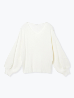 Re-J＆SUPURE(リジェイ＆スプル) |Vネックミルキーニットトップス