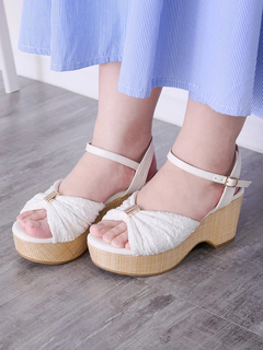 Re-J＆SUPURE(リジェイ＆スプル) |【la farfa SHOES/ラ・ファーファシューズ】リボン厚底サンダル