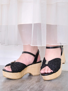 Re-J＆SUPURE(リジェイ＆スプル) |【la farfa SHOES/ラ・ファーファシューズ】リボン厚底サンダル