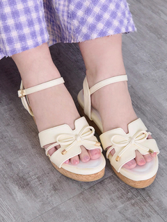 Re-J＆SUPURE(リジェイ＆スプル) |【la farfa SHOES/ラ・ファーファシューズ】リボンウエッジサンダル