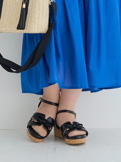 Re-J＆SUPURE(リジェイ＆スプル) |【la farfa SHOES/ラ・ファーファシューズ】リボンウエッジサンダル