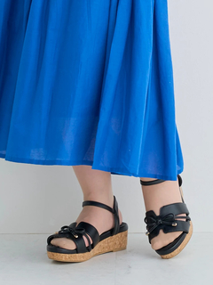Re-J＆SUPURE(リジェイ＆スプル) |【la farfa SHOES/ラ・ファーファシューズ】リボンウエッジサンダル