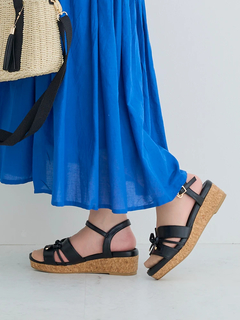 Re-J＆SUPURE(リジェイ＆スプル) |【la farfa SHOES/ラ・ファーファシューズ】リボンウエッジサンダル