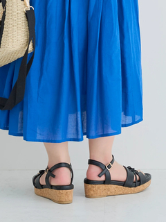 Re-J＆SUPURE(リジェイ＆スプル) |【la farfa SHOES/ラ・ファーファシューズ】リボンウエッジサンダル