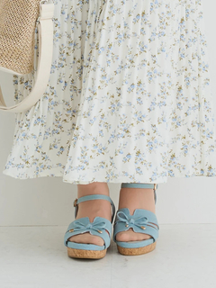Re-J＆SUPURE(リジェイ＆スプル) |【la farfa SHOES/ラ・ファーファシューズ】リボンウエッジサンダル