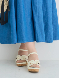Re-J＆SUPURE(リジェイ＆スプル) |【la farfa SHOES/ラ・ファーファシューズ】リボンウエッジサンダル