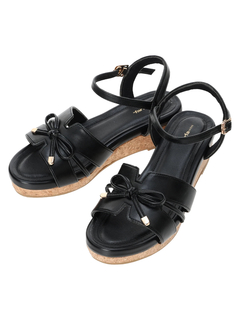 Re-J＆SUPURE(リジェイ＆スプル) |【la farfa SHOES/ラ・ファーファシューズ】リボンウエッジサンダル