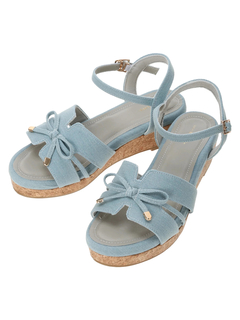 Re-J＆SUPURE(リジェイ＆スプル) |【la farfa SHOES/ラ・ファーファシューズ】リボンウエッジサンダル