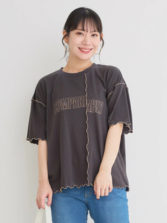 Re-J＆SUPURE(リジェイ＆スプル) |リメイク風ロゴプリントメローTシャツ