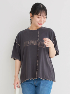 Re-J＆SUPURE(リジェイ＆スプル) |リメイク風ロゴプリントメローTシャツ