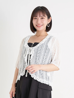 Re-J＆SUPURE(リジェイ＆スプル) |【WEB限定】レースフリルカーディガン