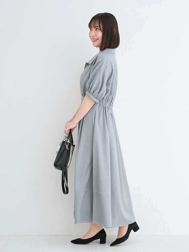 ロング ワンピース風 セットアップ ノースリーブ トップス
