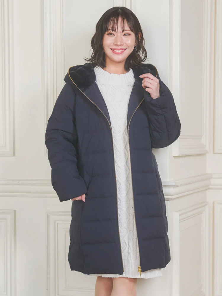 裏ボアモッズコート（大きいサイズ・ぽっちゃり女子向け｜ジャケット