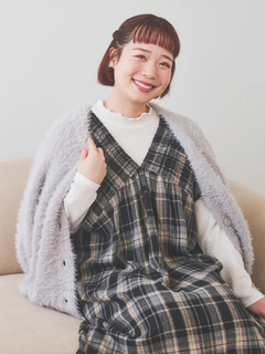 Re-J＆SUPURE(リジェイ＆スプル) |シャギーニットVネックゆるカーディガン