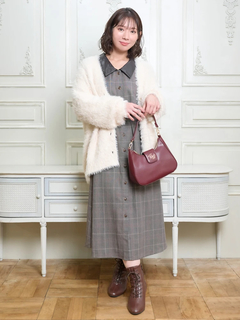 Re-J＆SUPURE(リジェイ＆スプル) |シャギーニットVネックゆるカーディガン