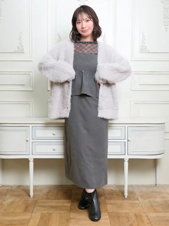 Re-J＆SUPURE(リジェイ＆スプル) |シャギーニットVネックゆるカーディガン