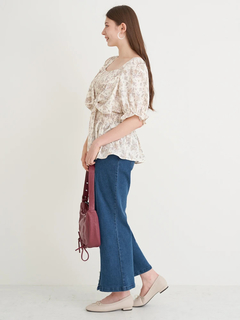 Re-J＆SUPURE(リジェイ＆スプル) |【WEB限定】花柄シャーリングリボンブラウス