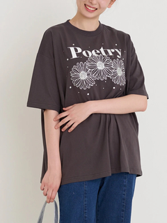 Re-J＆SUPURE(リジェイ＆スプル) |フラワー刺繍×ラインストーンTシャツ