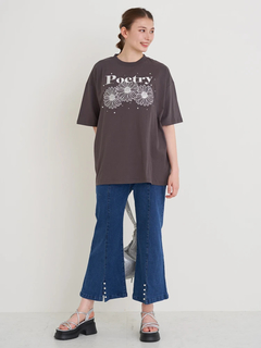 Re-J＆SUPURE(リジェイ＆スプル) |フラワー刺繍×ラインストーンTシャツ