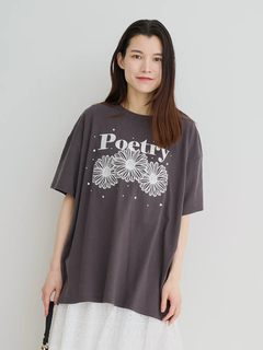 Re-J＆SUPURE(リジェイ＆スプル) |フラワー刺繍×ラインストーンTシャツ