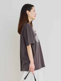 Re-J＆SUPURE(リジェイ＆スプル) |フラワー刺繍×ラインストーンTシャツ