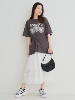 Re-J＆SUPURE(リジェイ＆スプル) |フラワー刺繍×ラインストーンTシャツ