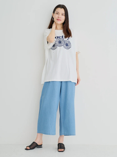 Re-J＆SUPURE(リジェイ＆スプル) |フラワー刺繍×ラインストーンTシャツ