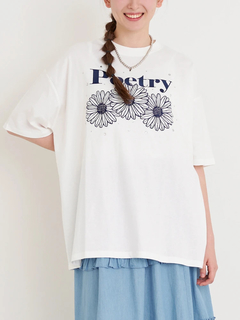 Re-J＆SUPURE(リジェイ＆スプル) |フラワー刺繍×ラインストーンTシャツ
