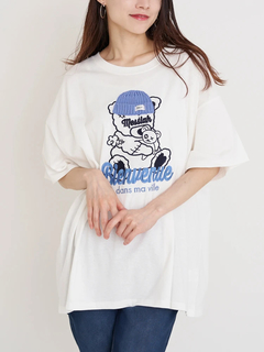 Re-J＆SUPURE(リジェイ＆スプル) |ニット帽クマ刺繍Tシャツ