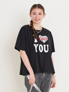Re-J＆SUPURE(リジェイ＆スプル) |ハートレース刺繍ロゴプリントTシャツ