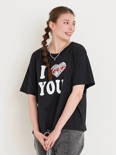 Re-J＆SUPURE(リジェイ＆スプル) |ハートレース刺繍ロゴプリントTシャツ