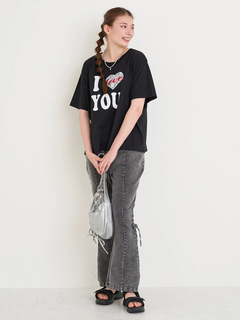 Re-J＆SUPURE(リジェイ＆スプル) |ハートレース刺繍ロゴプリントTシャツ